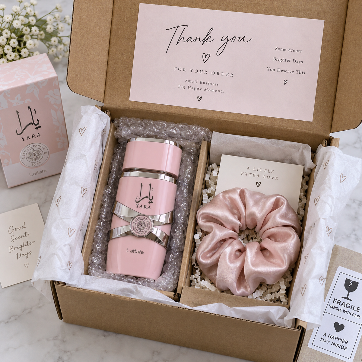 Yara Rose Lattafa 100 ml | Parfum seul ou avec chouchou